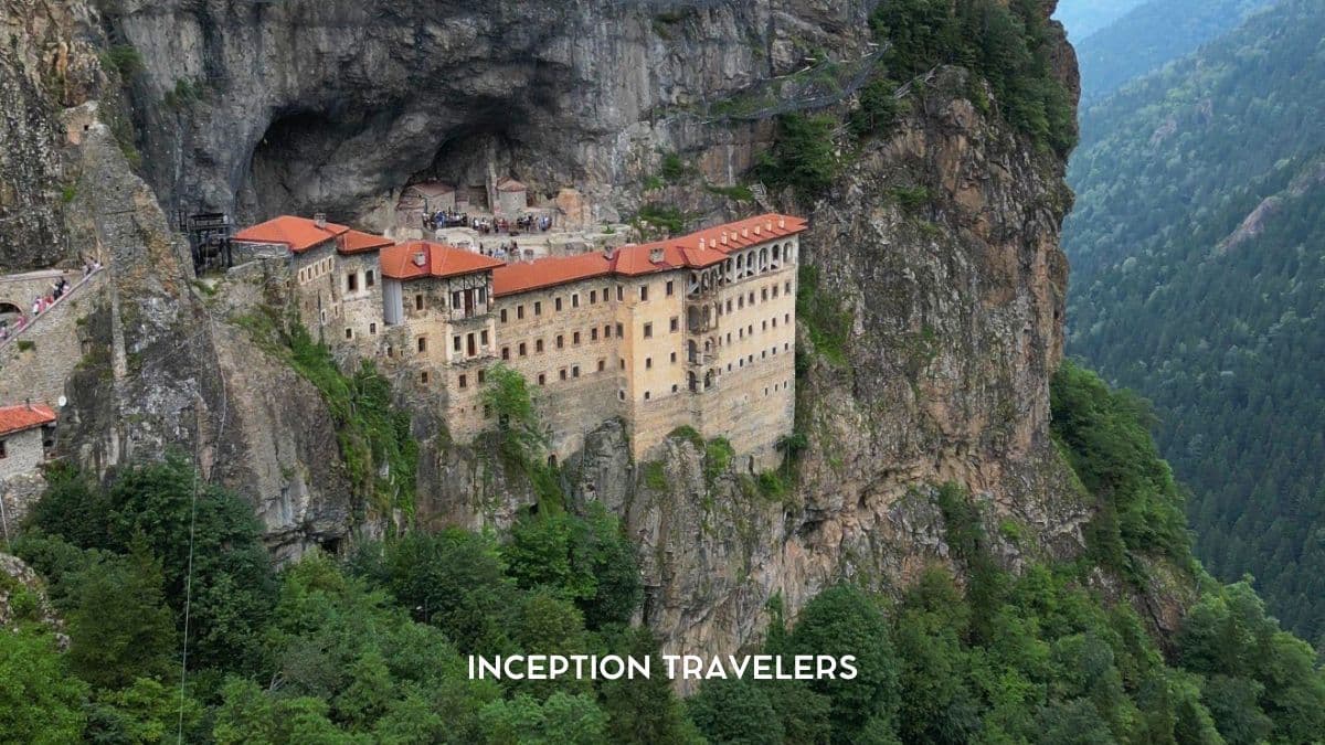 Sümela Monastery built into the cliff face above Altındere Valley, Trabzon, Türkiye